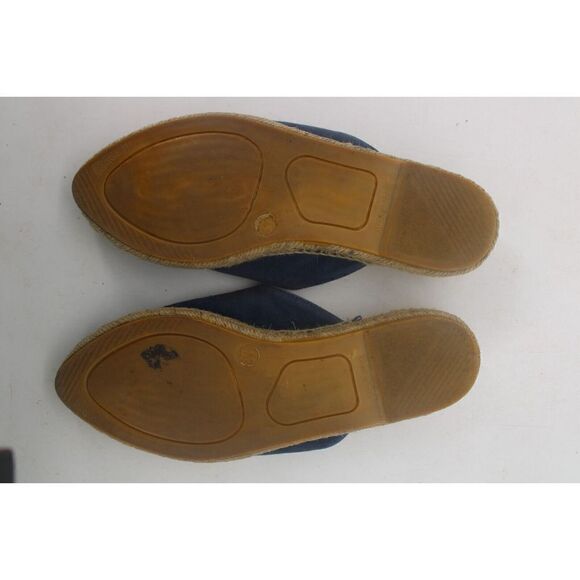 Pinaz blue suede espadrilles size 37 / 7 leather upper - Picture 11 of 11